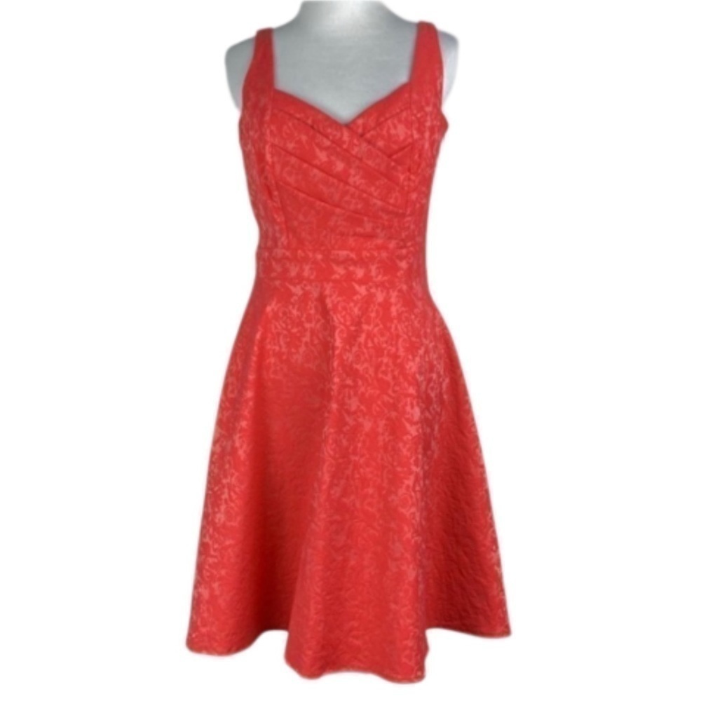 Blu Sage dress sz 4 coral paisley brocade metallic
